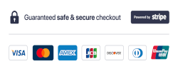 guaranteed safe & secure checkout by stripe